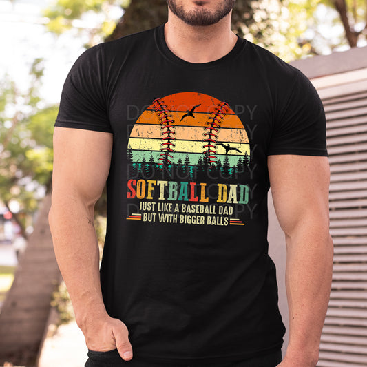 Softball Dad DTF & Sublimation Transfer