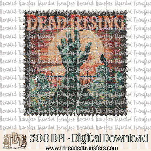 Vintage Horror Dead Rising Stamp Digital Design Download (PNG Format - no product shipped)