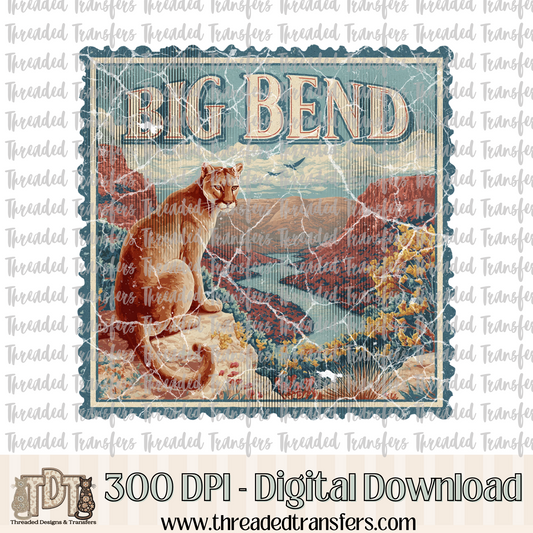 Vintage Big Bend Stamp Digital Design Download (PNG Format - no product shipped)