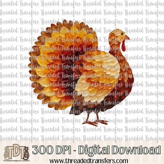 Brushstroke Turkey Digital Design Download (PNG Format - no product shipped)