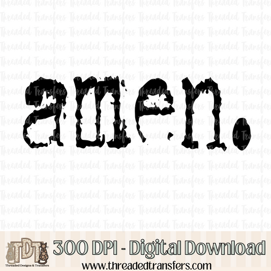 Amen Typography Digital Design Download (PNG Format - no product shipped)