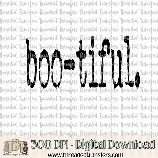 Boo-tiful Typography Digital Design Download (PNG Format - no product shipped)