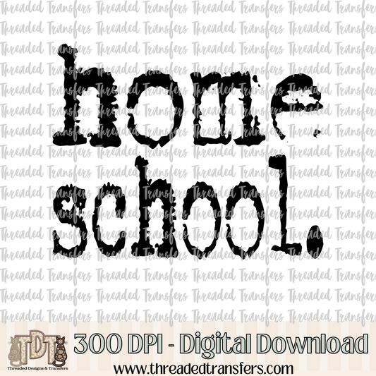 Homeschool Typography Digital Design Download (PNG Format - no product shipped)