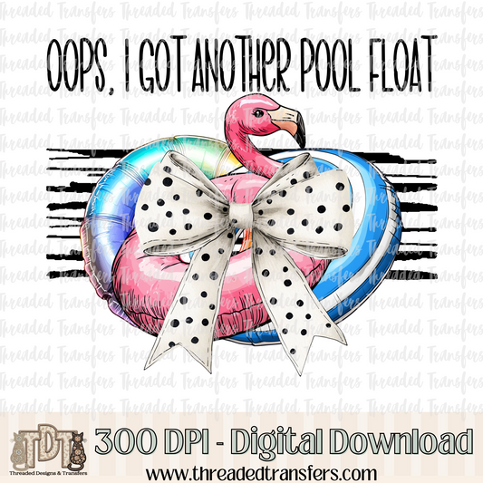 Oops Pool Float Digital Design Download (PNG Format - no product shipped)