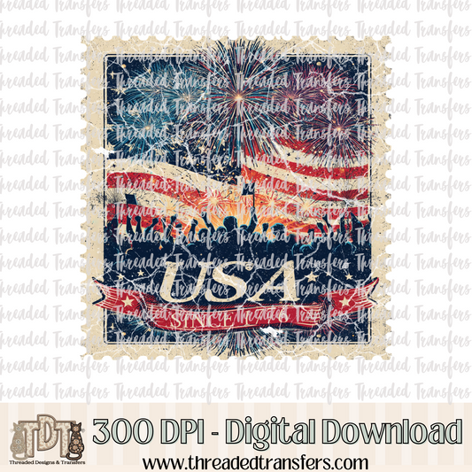 Vintage Since 1776 Stamp Digital Design Download (PNG Format - no product shipped)