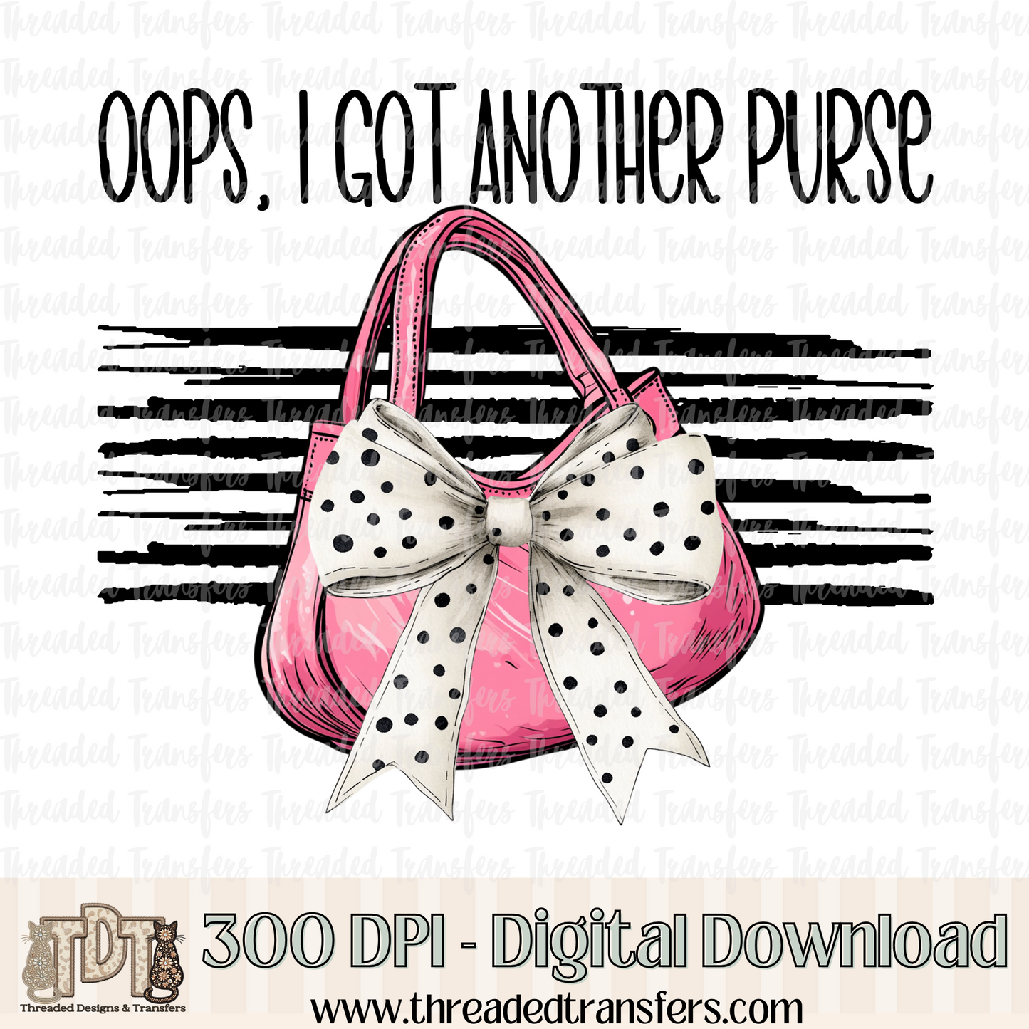 Oops Purse Digital Design Download (PNG Format - no product shipped)