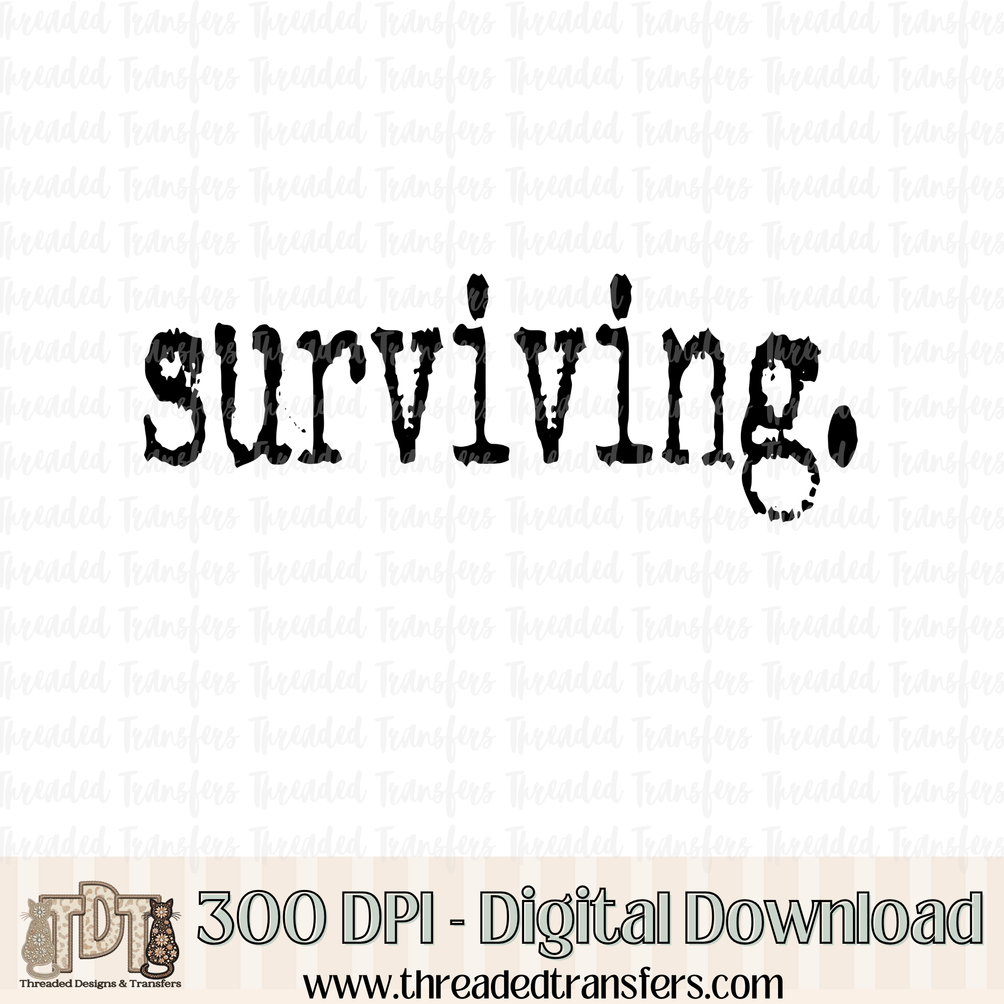 Surviving Typography Digital Design Download (PNG Format - no product ...