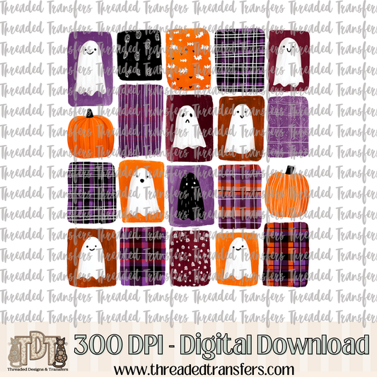 Doodle Ghosts Digital Design Download (PNG Format - no product shipped)