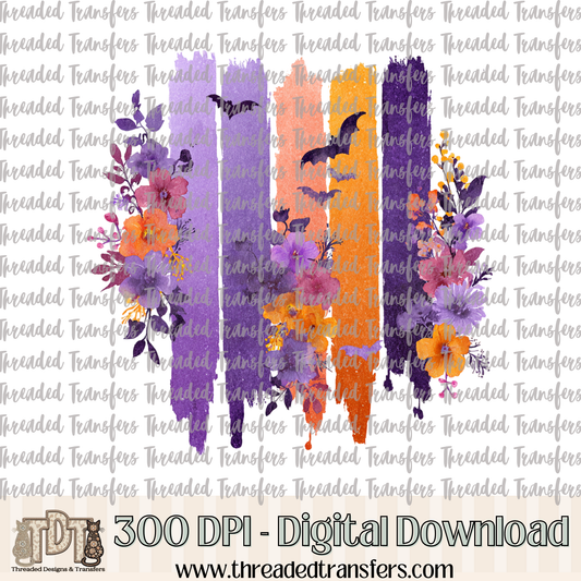 Halloween Brushstrokes Digital Design Download (PNG Format - no product shipped)