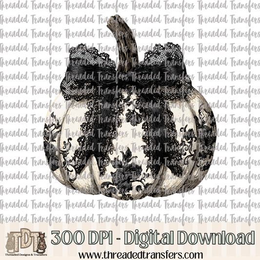 Gothic Pumpkin Digital Design Download (PNG Format - no product shipped)