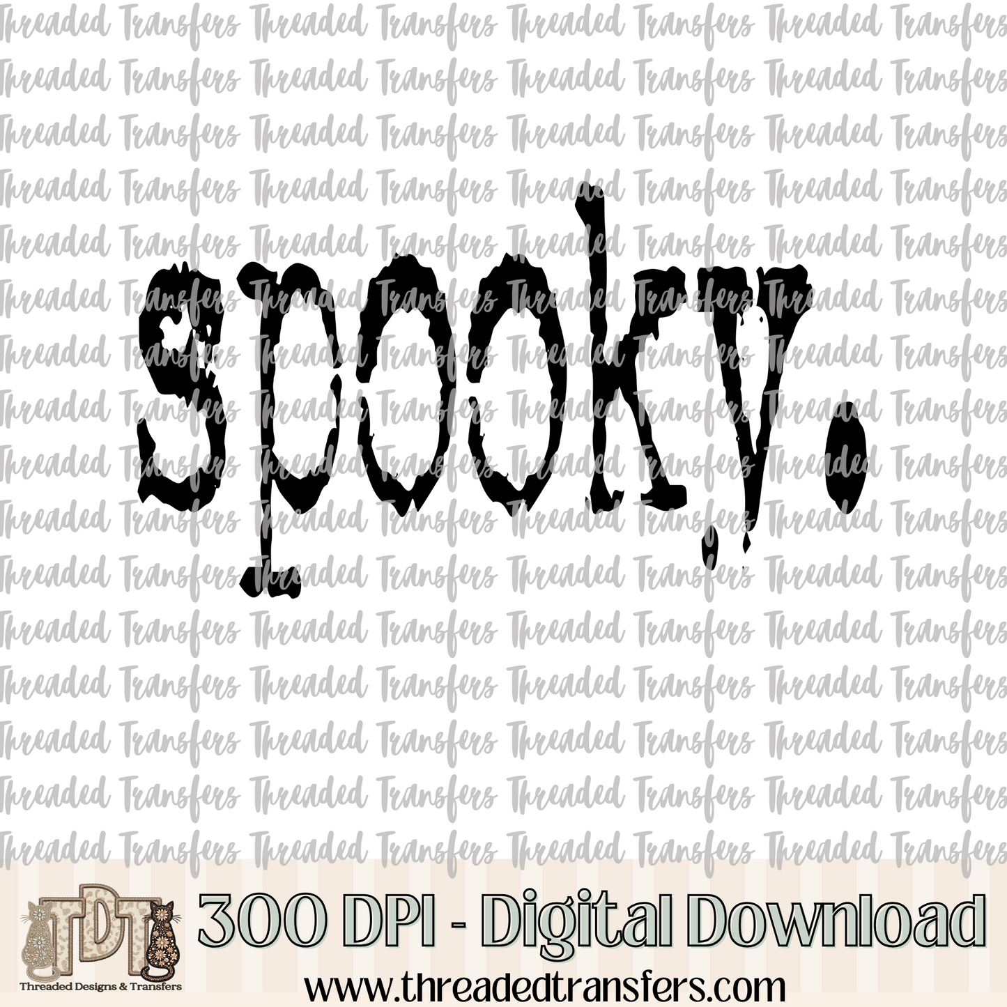 Spooky Typography Digital Design Download (PNG Format - no product shipped)
