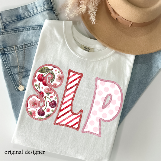SLP Sweet Cherry Career **EXCLUSIVE** Faux Embroidery DTF & Sublimation Transfer
