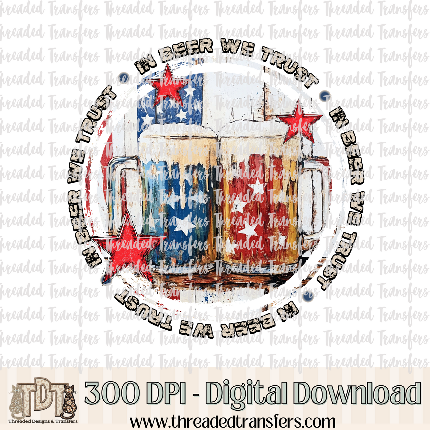 In Beer We Trust Digital Design Download (PNG Format - no product shipped)