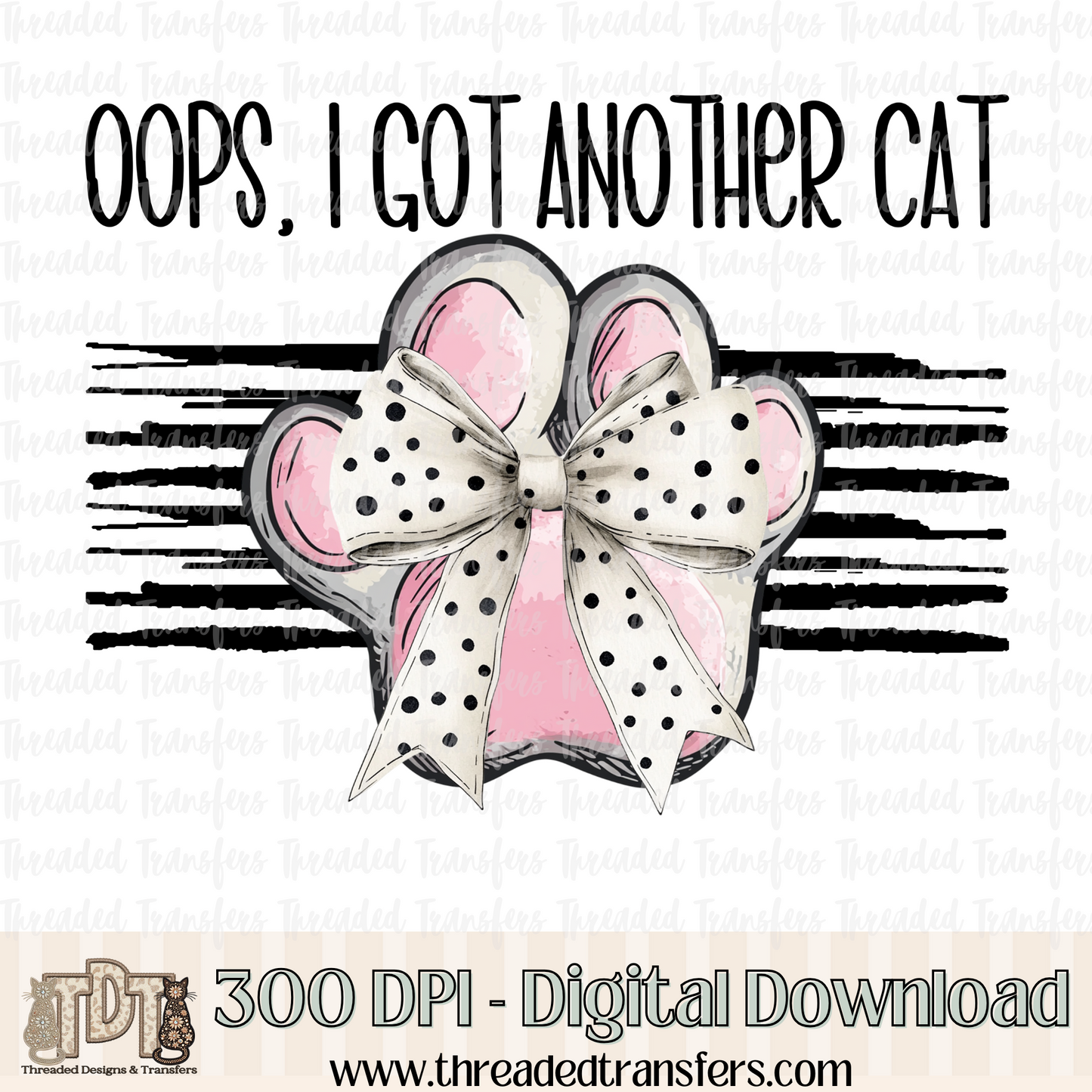 Oops Cat Digital Design Download (PNG Format - no product shipped)