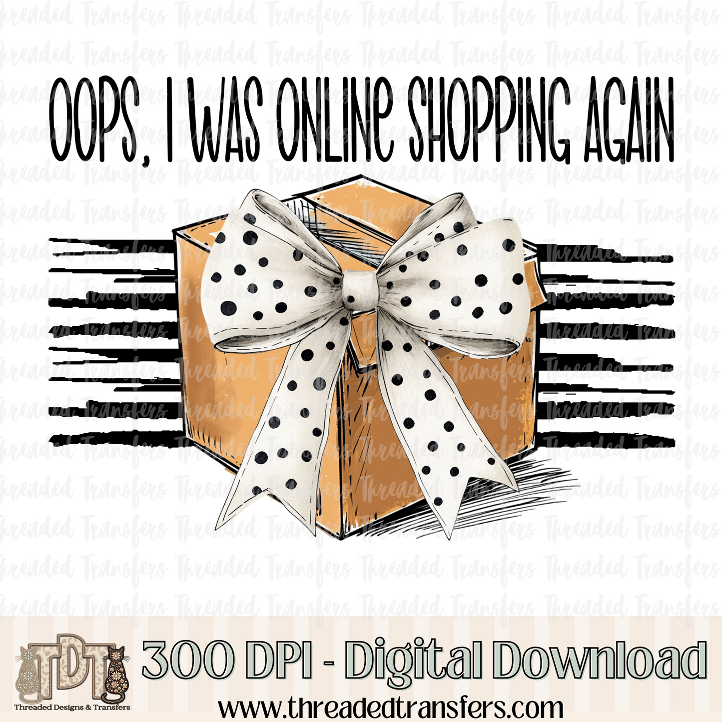 Oops Online Shopping Digital Design Download (PNG Format - no product shipped)