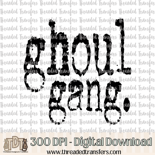 Ghoul Gang Typography Digital Design Download (PNG Format - no product shipped)