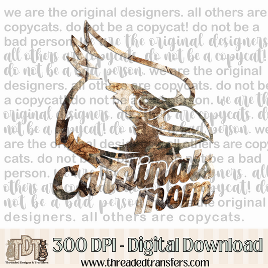 Cardinals Mom Camo Digital Design Download (PNG Format - no product shipped)
