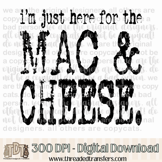 Here for the Mac & Cheese Typography Digital Design Download (PNG Format - no product shipped)