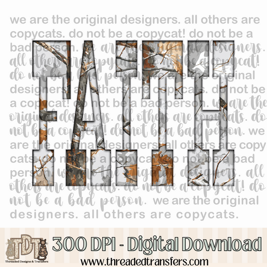 Faith Gray Camo Digital Design Download (PNG Format - no product shipped)