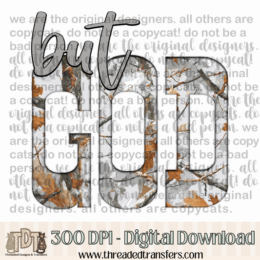 But God Gray Camo Digital Design Download (PNG Format - no product shipped)