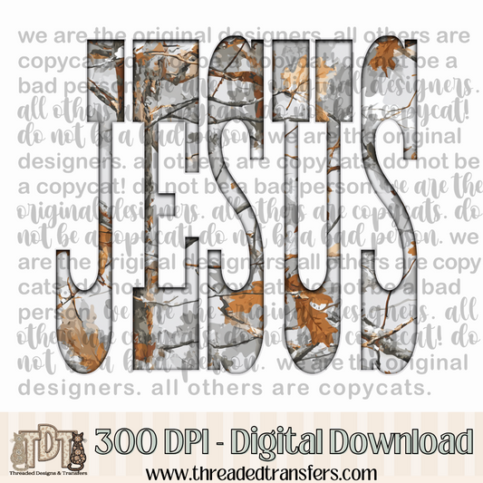 Jesus Gray Camo Digital Design Download (PNG Format - no product shipped)