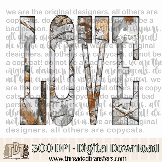 Love Gray Camo Digital Design Download (PNG Format - no product shipped)