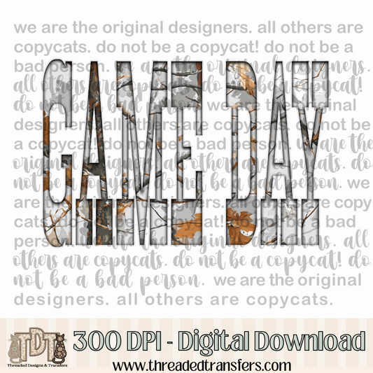 Game Day Gray Camo Digital Design Download (PNG Format - no product shipped)