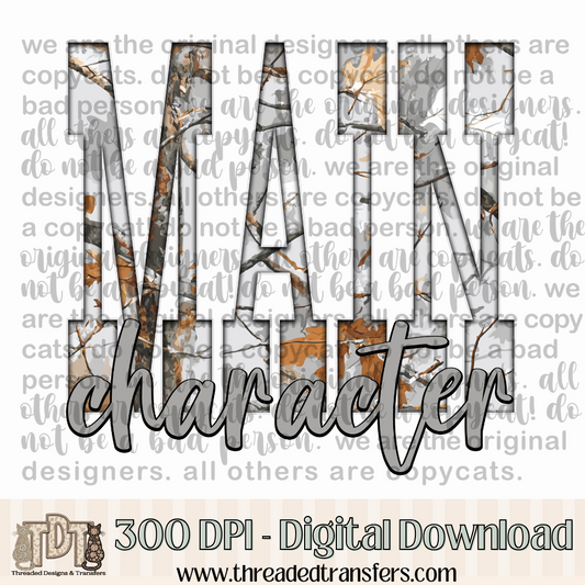 Main Character Gray Camo Digital Design Download (PNG Format - no product shipped)