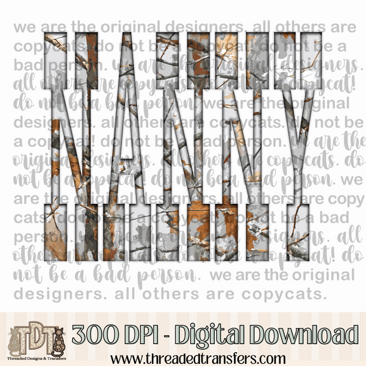 Nanny Gray Camo Digital Design Download (PNG Format - no product shipped)