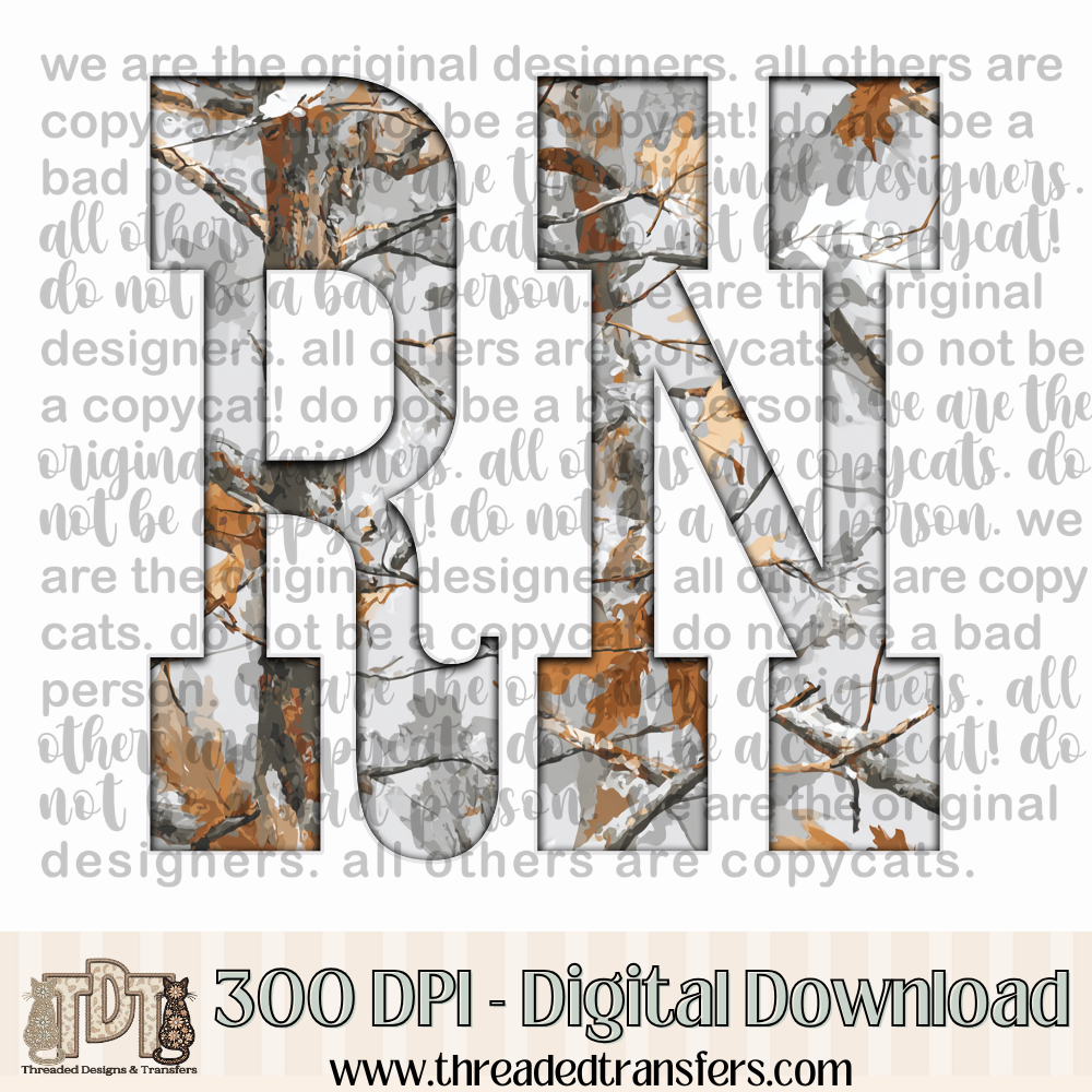 RN Gray Camo Digital Design Download (PNG Format - no product shipped)