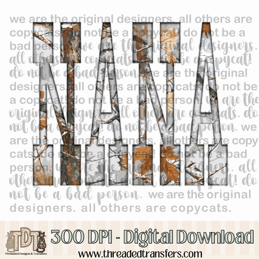 Nana Gray Camo Digital Design Download (PNG Format - no product shipped)