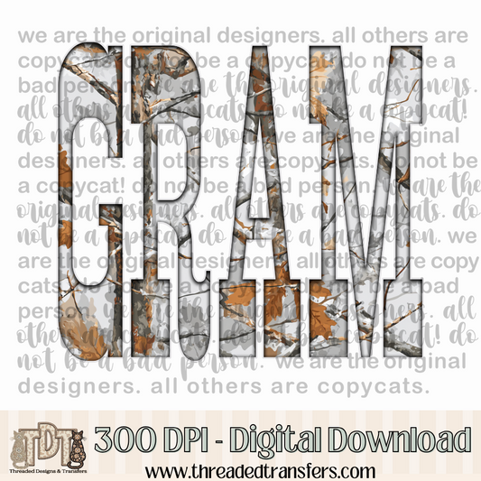 Gram Gray Camo Digital Design Download (PNG Format - no product shipped)