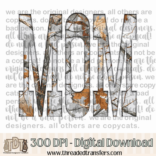 Mom Gray Camo Digital Design Download (PNG Format - no product shipped)