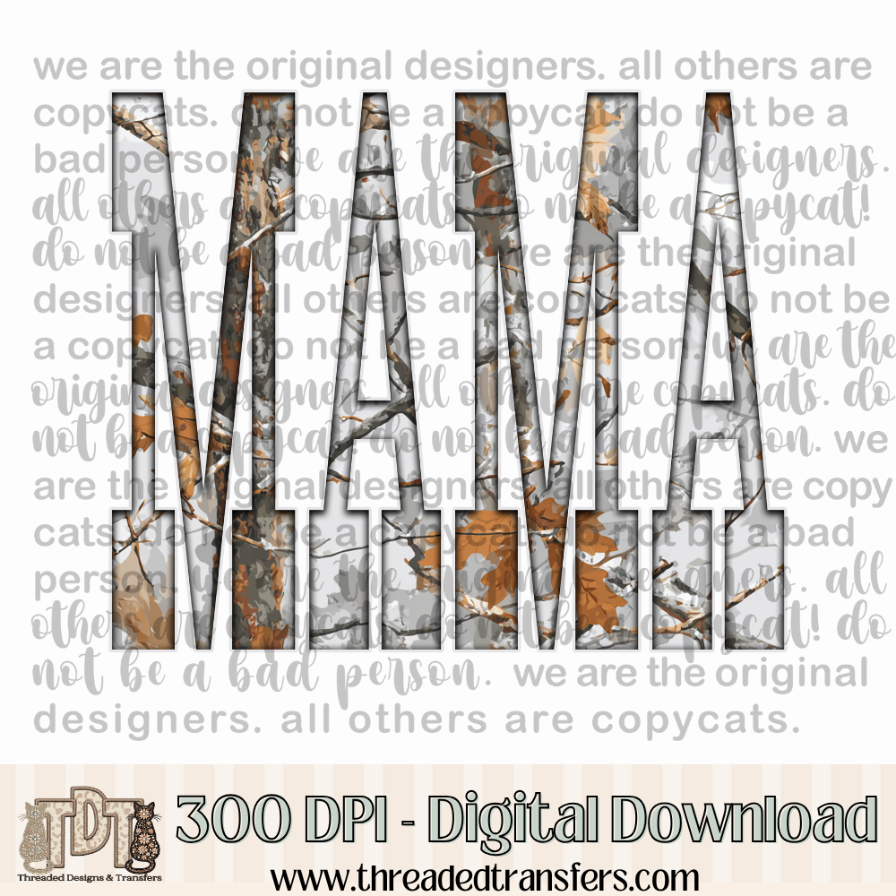 Mama Gray Camo Digital Design Download (PNG Format - no product shipped)