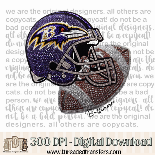 Baltimore Helmet Digital Design Download (PNG Format - no product shipped)