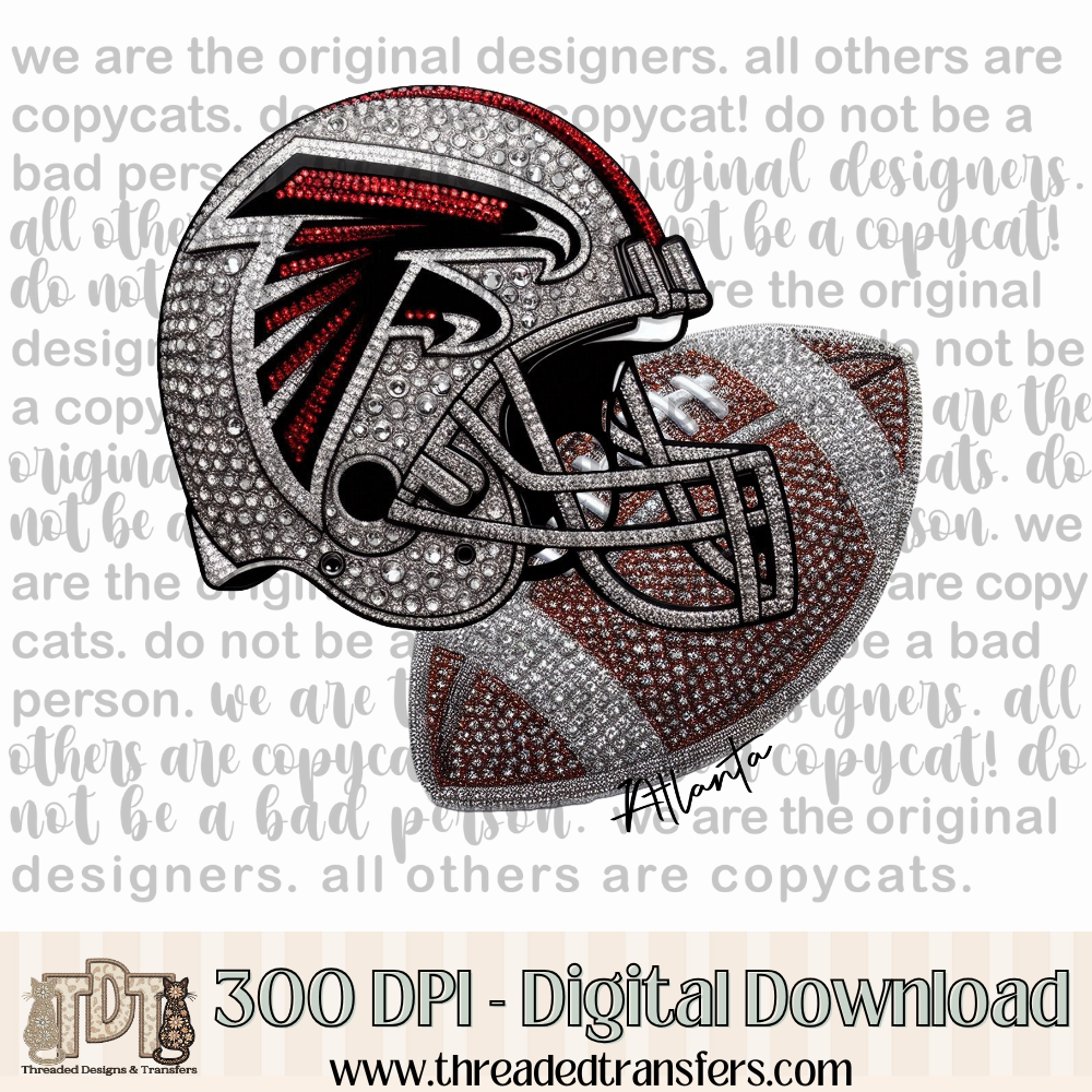 Atlanta Helmet Digital Design Download (PNG Format - no product shipped)