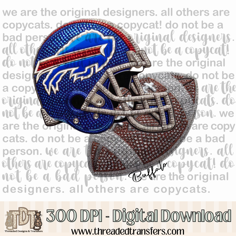 Buffalo Helmet Digital Design Download (PNG Format - no product shipped)
