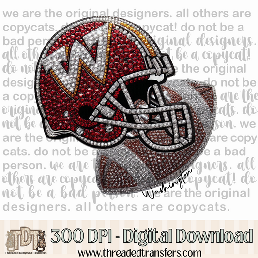 Washington Helmet Digital Design Download (PNG Format - no product shipped)