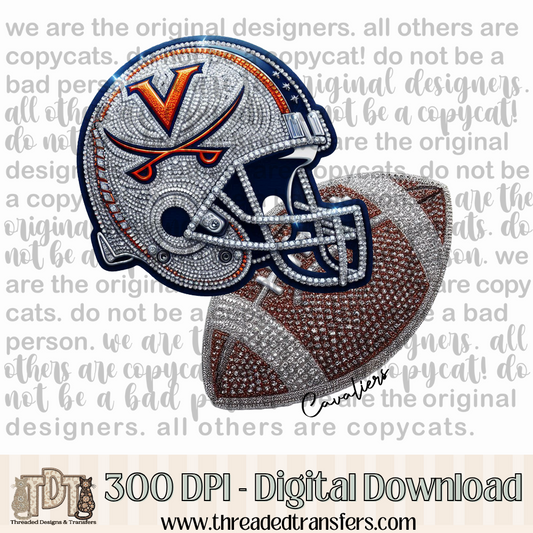 Cavaliers Helmet Digital Design Download (PNG Format - no product shipped)