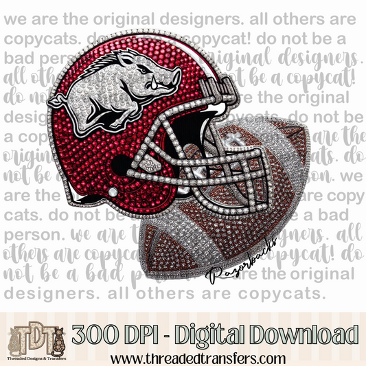 Arkansas Helmet Digital Design Download (PNG Format - no product shipped)