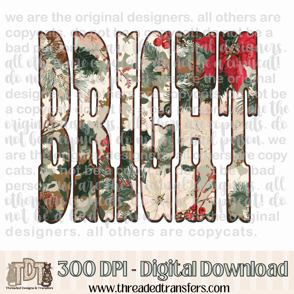 Bright Christmas Camo Design Digital Design Download (PNG Format - no product shipped)