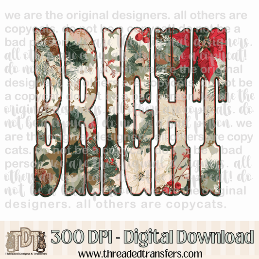 Bright Christmas Camo Design Digital Design Download (PNG Format - no product shipped)