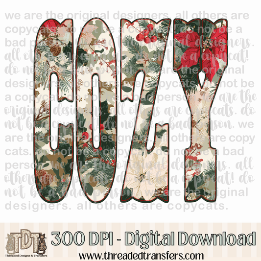Cozy Christmas Camo Design Digital Design Download (PNG Format - no product shipped)