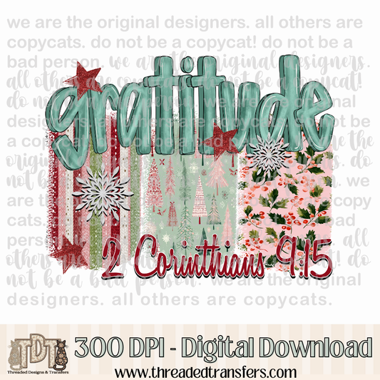 Gratitude Prayer Holiday Digital Design Download (PNG Format - no product shipped)