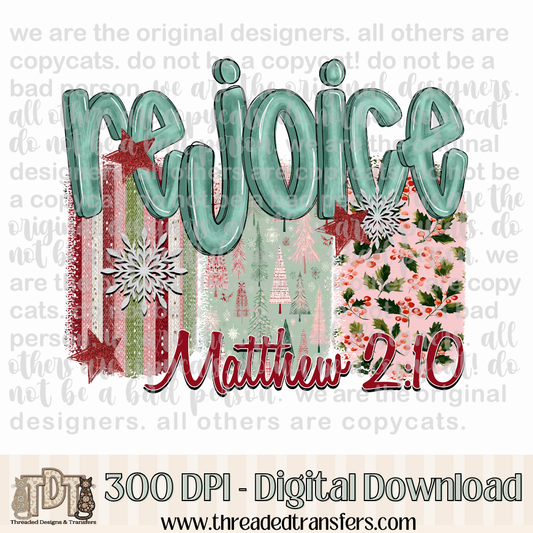 Rejoice Prayer Holiday Digital Design Download (PNG Format - no product shipped)