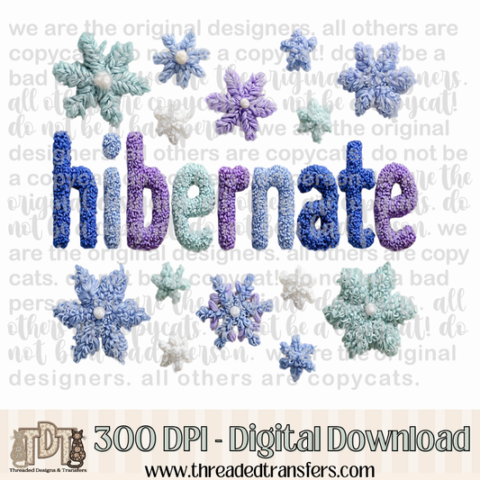 Hibernate Latch Hook Yarn Digital Design Download (PNG Format - no product shipped)