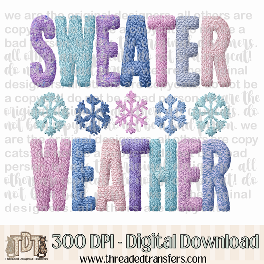 Sweater Weather Latch Hook Yarn Digital Design Download (PNG Format - no product shipped)