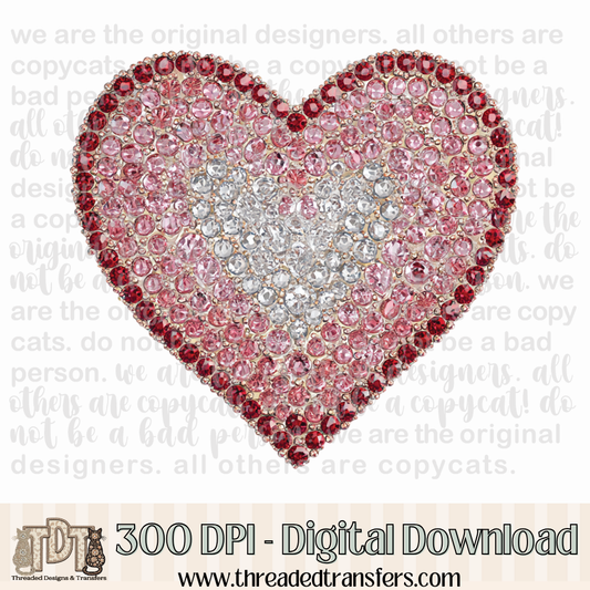 Dazzle Heart Digital Design Download (PNG Format - no product shipped)