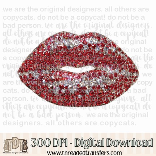 Dazzle Lips Digital Design Download (PNG Format - no product shipped)