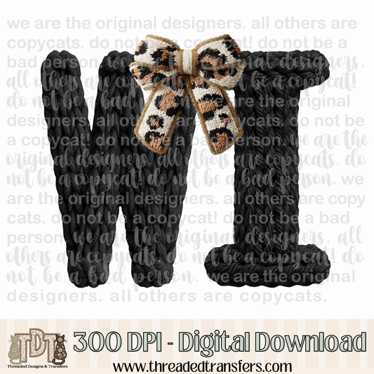 Wisconsin Leopard Bow Latch Hook Yarn Crochet Digital Design Download (PNG Format - no product shipped)